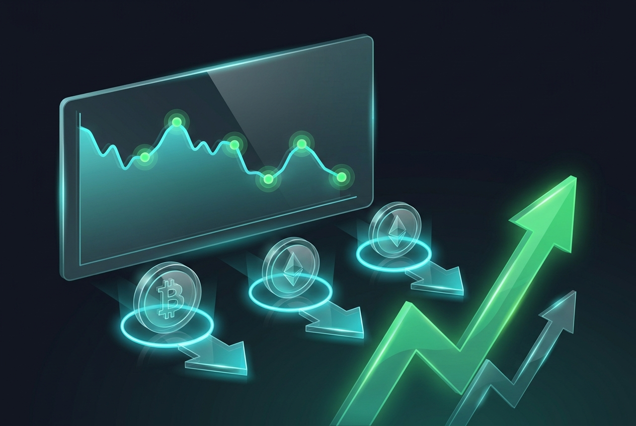DCA averaging down strategy visualization